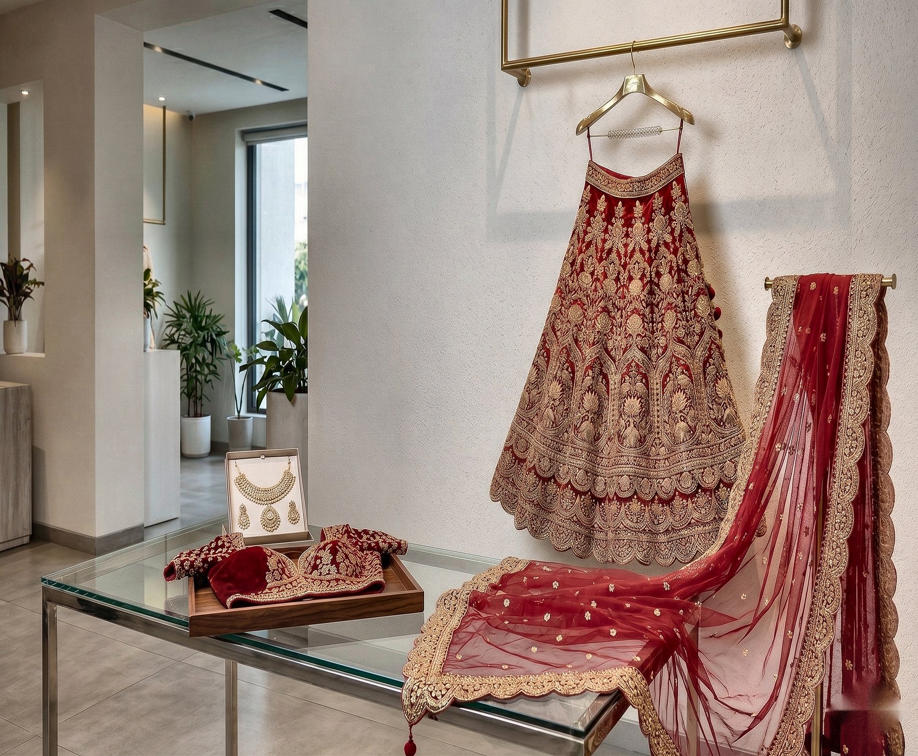 ② Bridal lehenga raw